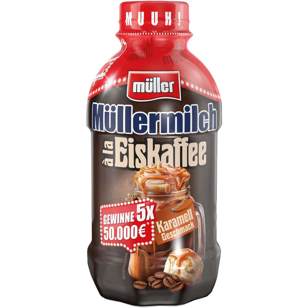 Produktabbildung Müller Müllermilch a la Eiskaffee Karamell Geschmack