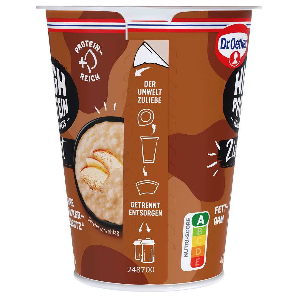 Produktabbildung Dr. Oetker High Protein Pudding, Milchreis Zimt