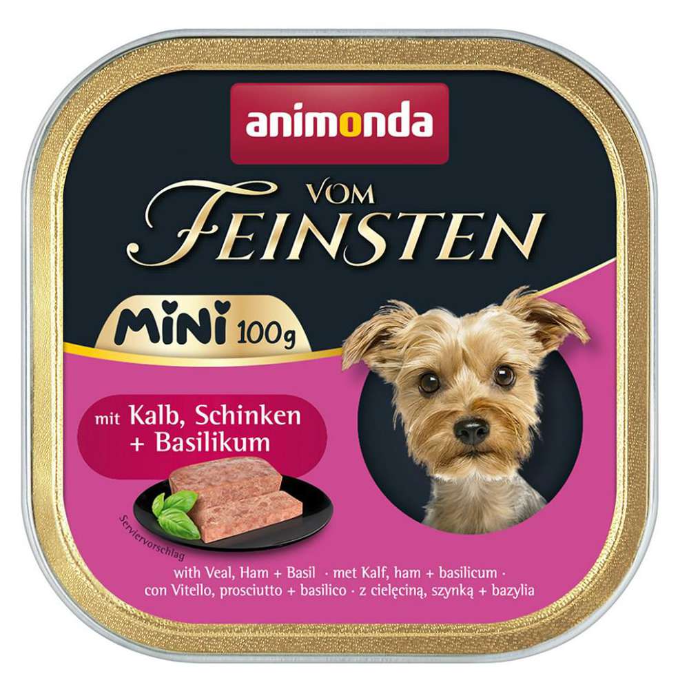 Produktabbildung animonda Hunde-Nassfutter vom Feinsten Mini, Kalb/Schinken/Basilikum