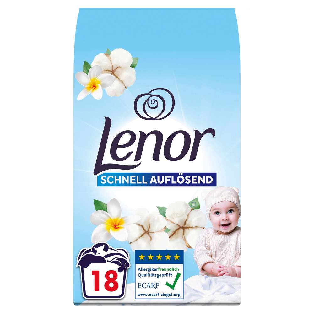 Produktabbildung Lenor Universal-Waschmittel, Pulver, Baumwollblüte & Tiaré-Blume
