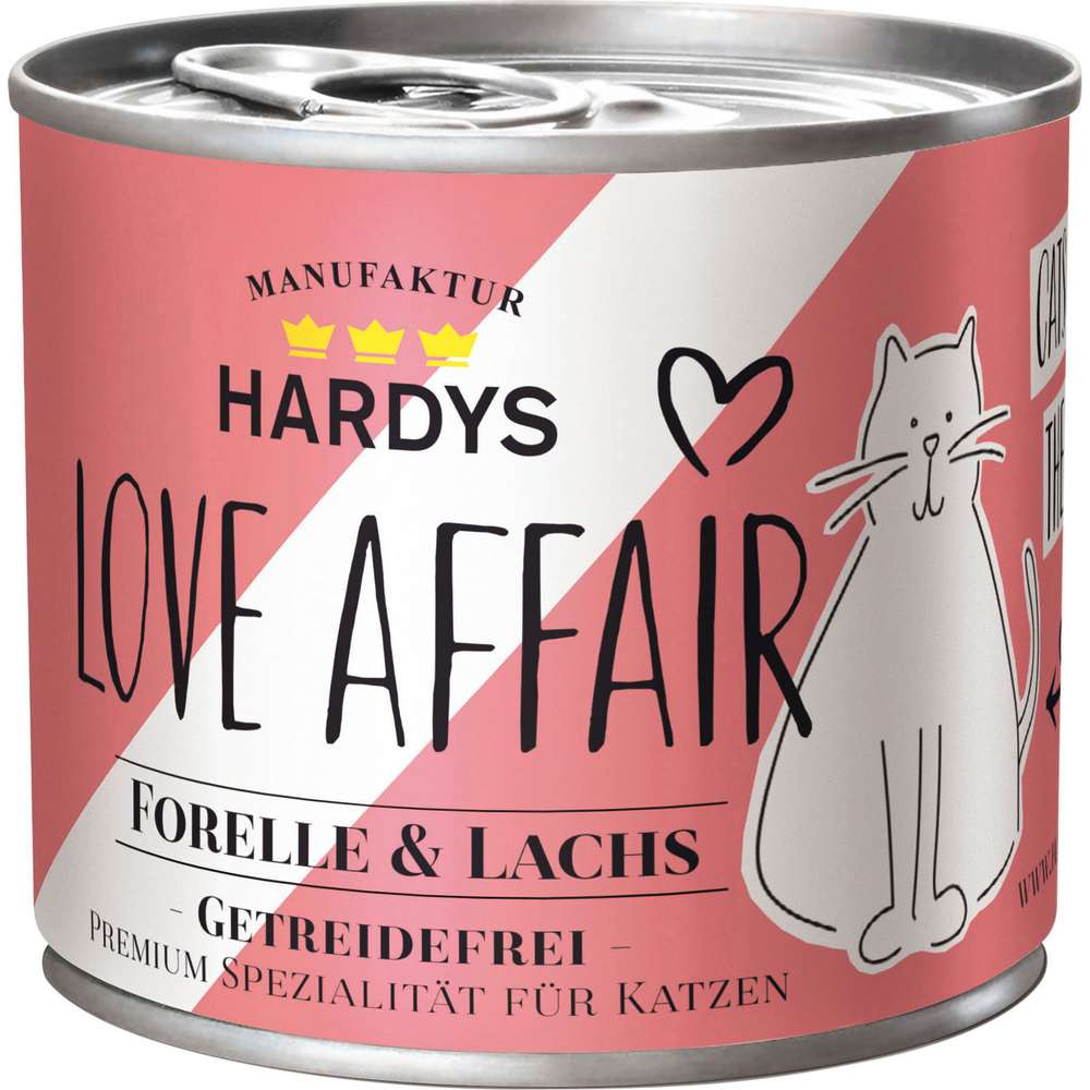 Produktabbildung Hardys Manufaktur Katzen-Nassfutter Love Affair, Lachs/Forelle
