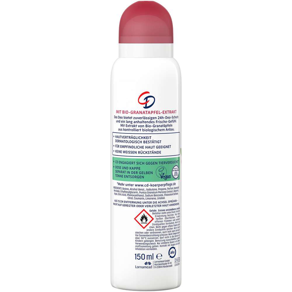 Produktabbildung CD Deospray, Bio Granatapfel