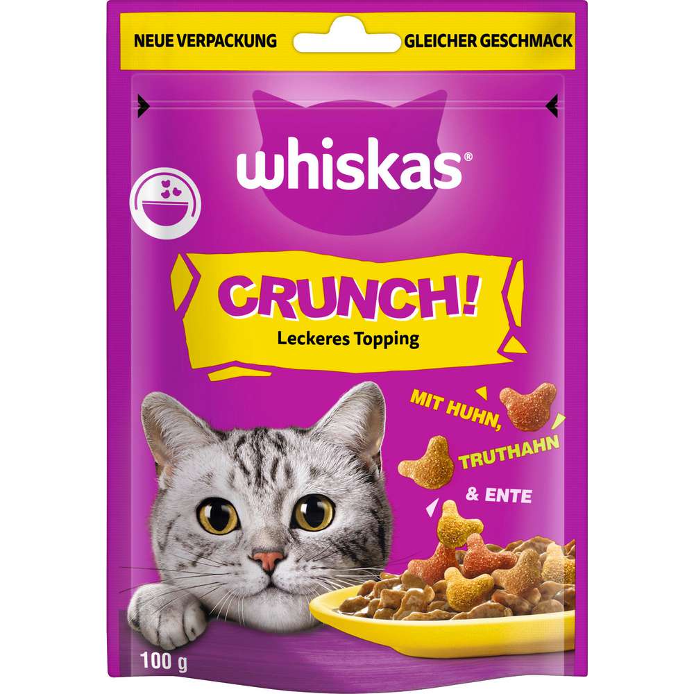 Produktabbildung Whiskas Katzen-Snack Crunch, Huhn/Truthahn/Ente
