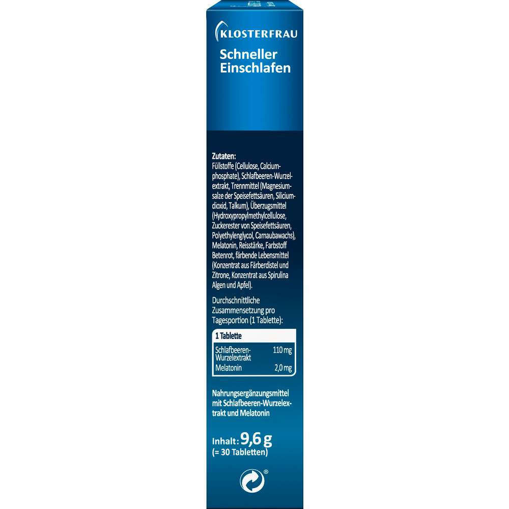 Produktabbildung Klosterfrau Schneller Einschlafen Melatonin