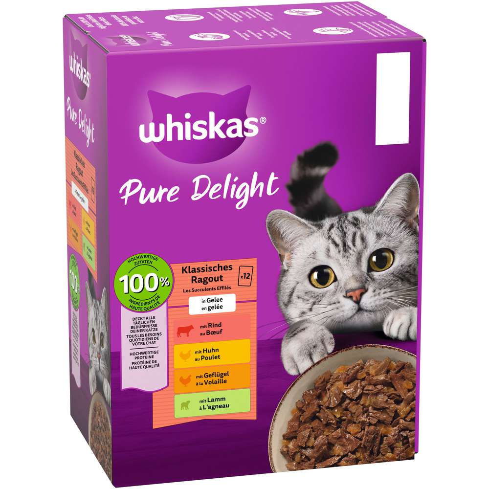 Produktabbildung Whiskas Katzen-Nassfutter, Pure Delight Klassisch