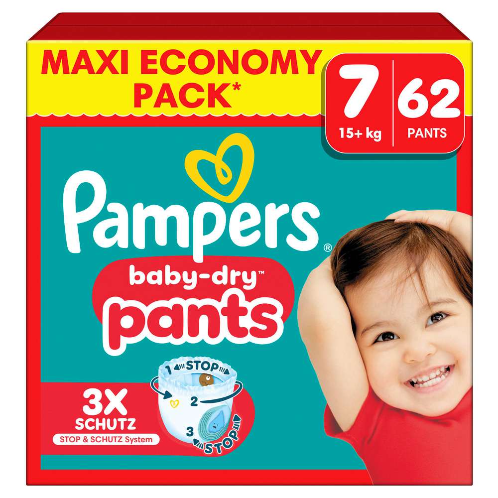 Produktabbildung Pampers Baby Pants Baby Dry Gr.7 Extra Large 15+ kg, Big Pack