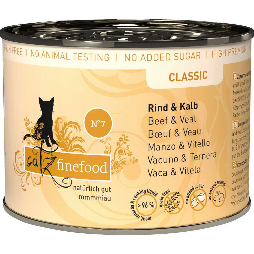 Produktabbildung catz finefood Katzen-Nassfutter N° 7, Kalb & Rind