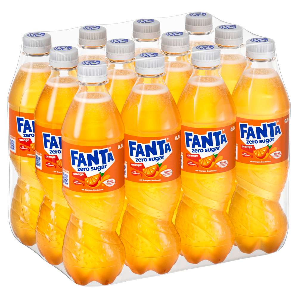Produktabbildung Fanta Orangen Limonade Zero, zuckerfrei (12x 0,500 Liter)