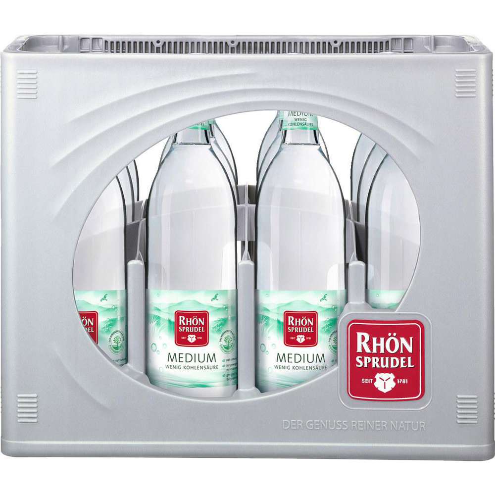 Produktabbildung Rhön Sprudel Mineralwasser, Medium (6x 1,000 Liter)