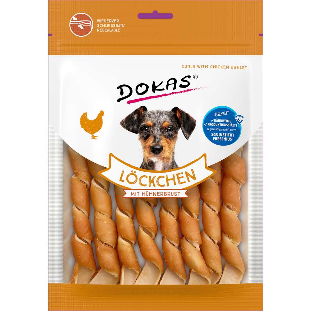 Produktabbildung Dokas Hunde-Snacks Löckchen, Hähnchenbrust