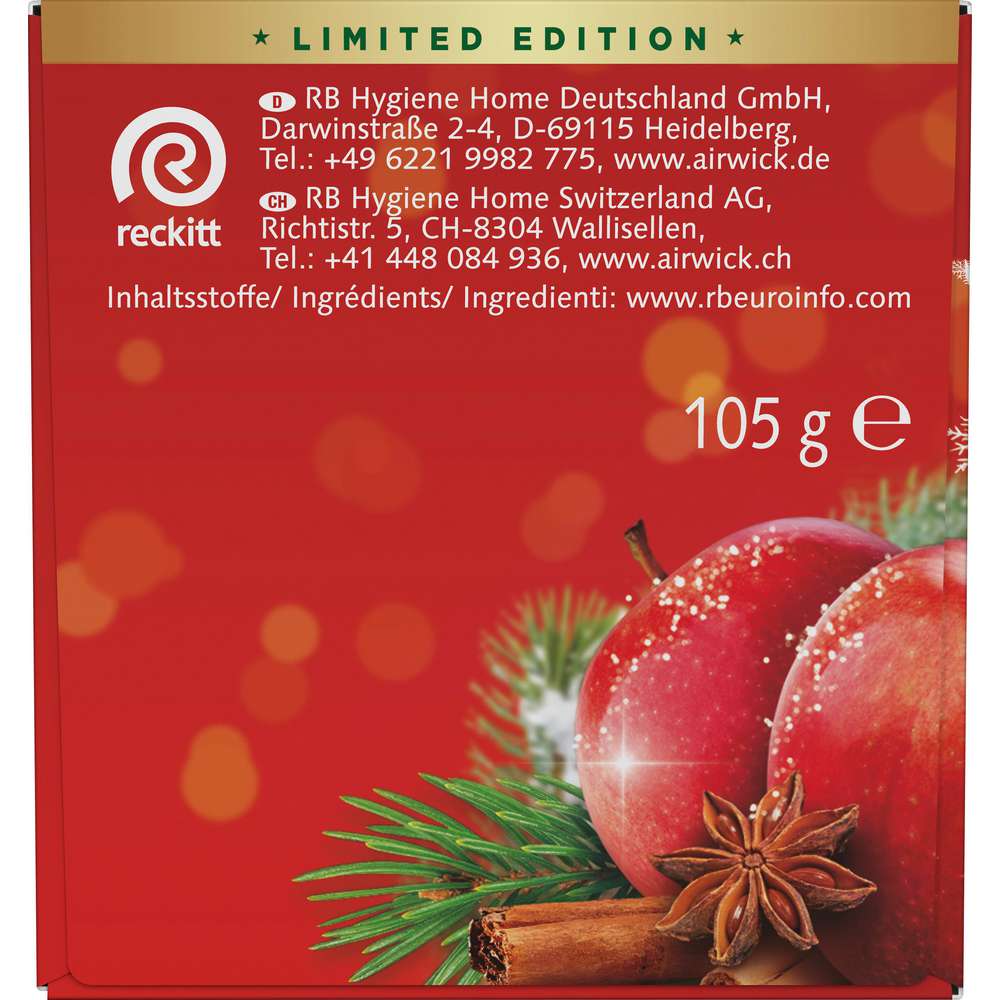 Produktabbildung Air Wick Wohlfühlkerze Duo Baked Apple & Cinamon Joy