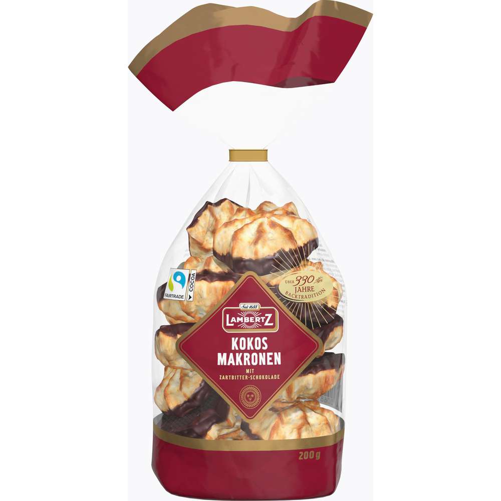 Produktabbildung Lambertz Kokos-Makronen Zartbitter-Schokolade