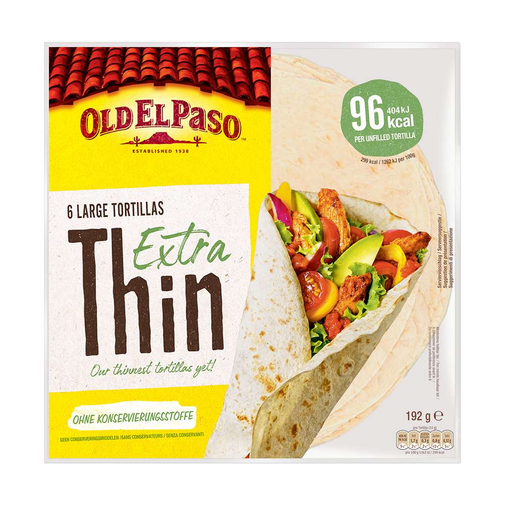 Produktabbildung Old el Paso Wrap Tortillas, extra dünn