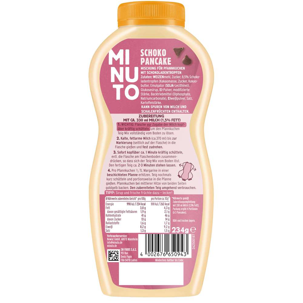 Produktabbildung Minuto Schoko Pancake Shaker