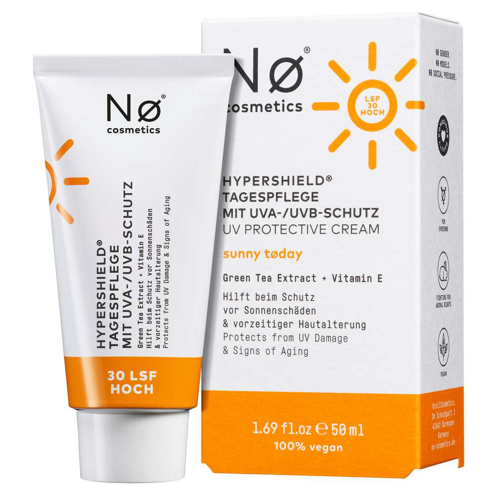 Produktabbildung No Cosmetics Hypershield Tagespflege UVA/UVB-Schutz LSF 30 sunny tøday