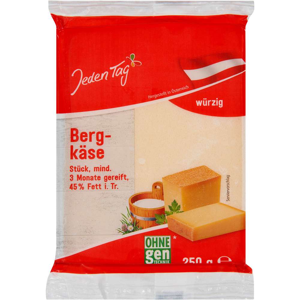Produktabbildung Jeden Tag Schnittkäse, Bergkäse