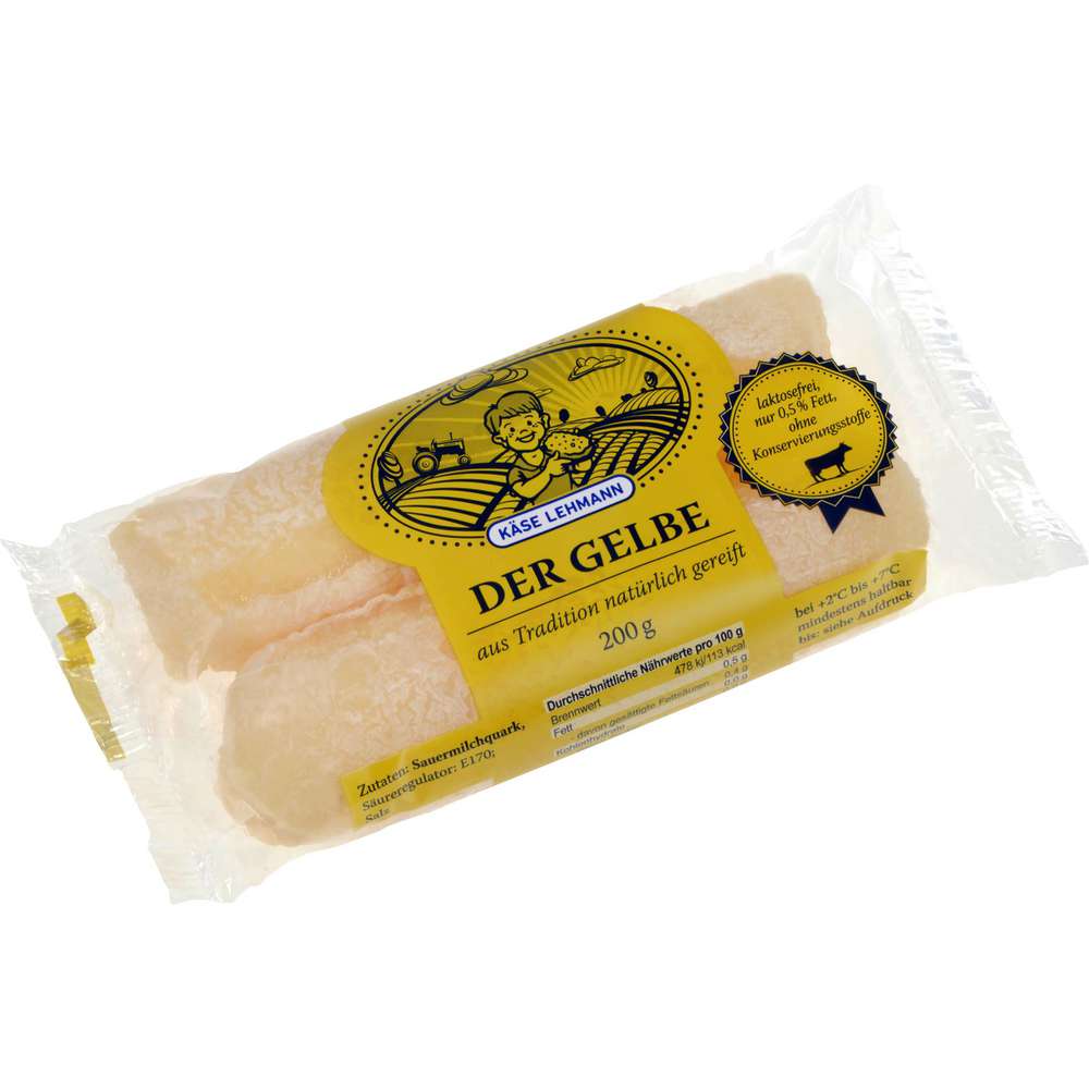 Produktabbildung Käse Lehmann Sauermilchkäse Der Gelbe