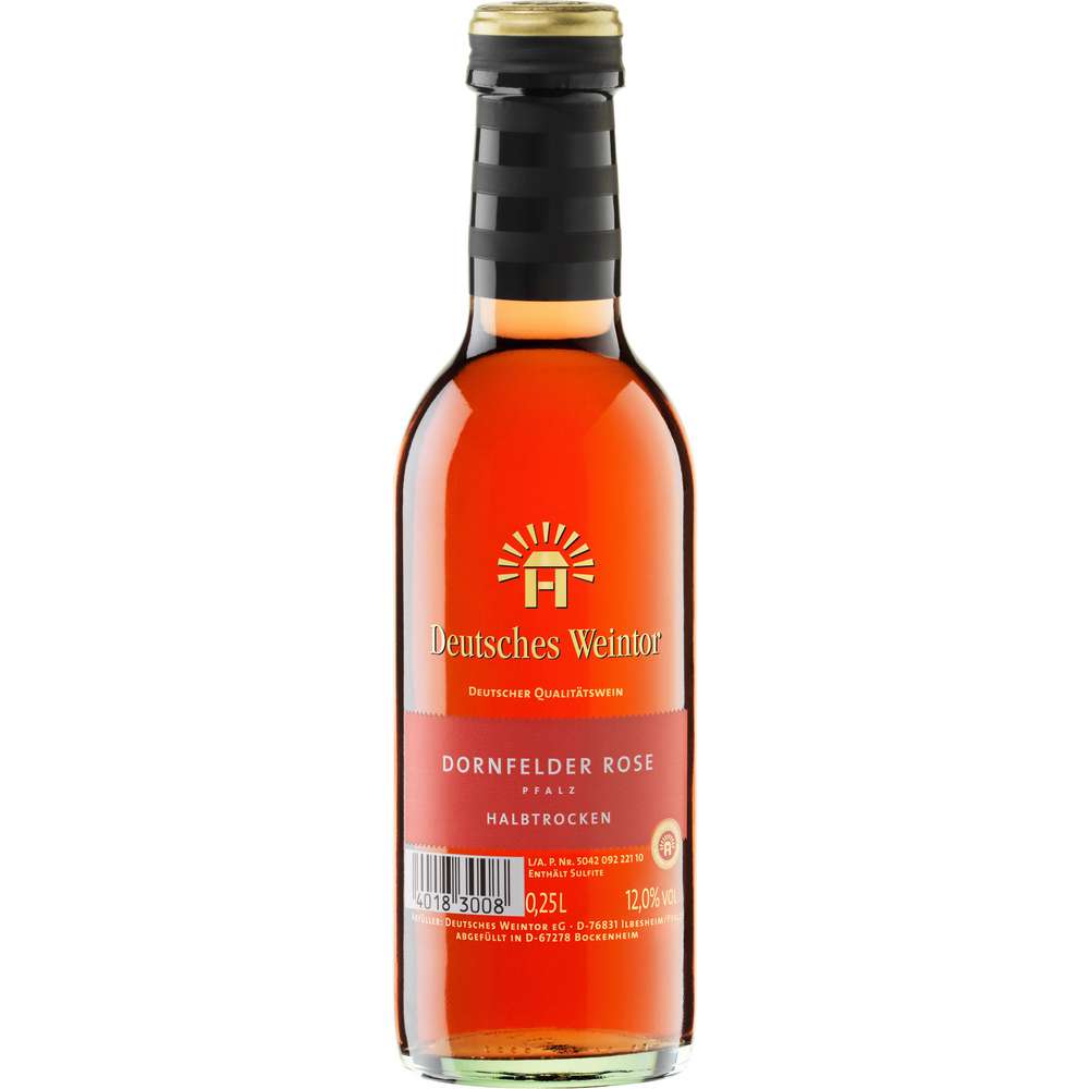Produktabbildung Deutsches Weintor Dornfelder halbtrocken Pfalz DQW, Rosè 