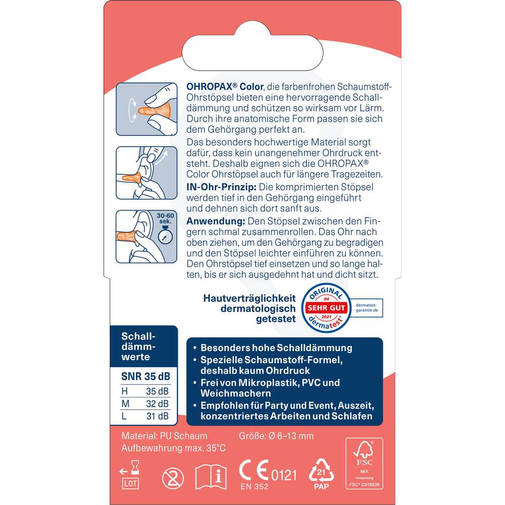 Produktabbildung Ohropax Ohropax Color 8 Stück