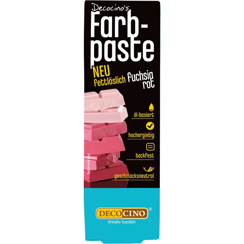 Produktabbildung Decocino Farbpaste fuchsia-rot, fettlöslich