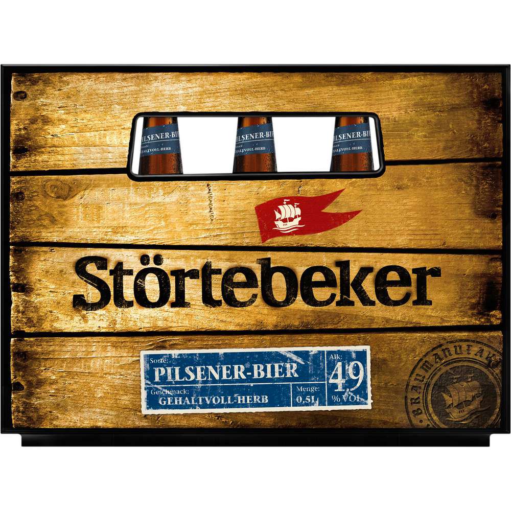 Produktabbildung Störtebeker Pilsener Bier, 4,9% (20x 0,500 Liter)