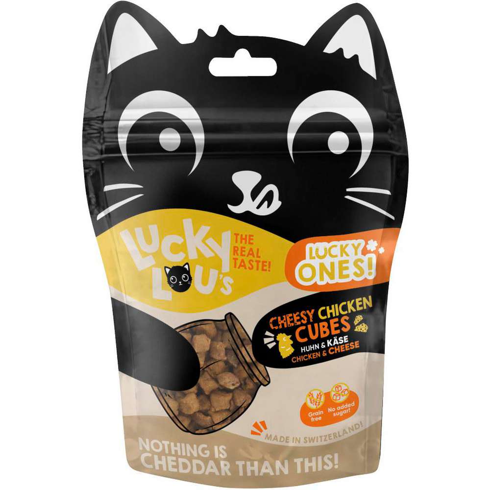 Produktabbildung Lucky Lou Katzen-Trockenfutter,  Huhn & Käse Würfel