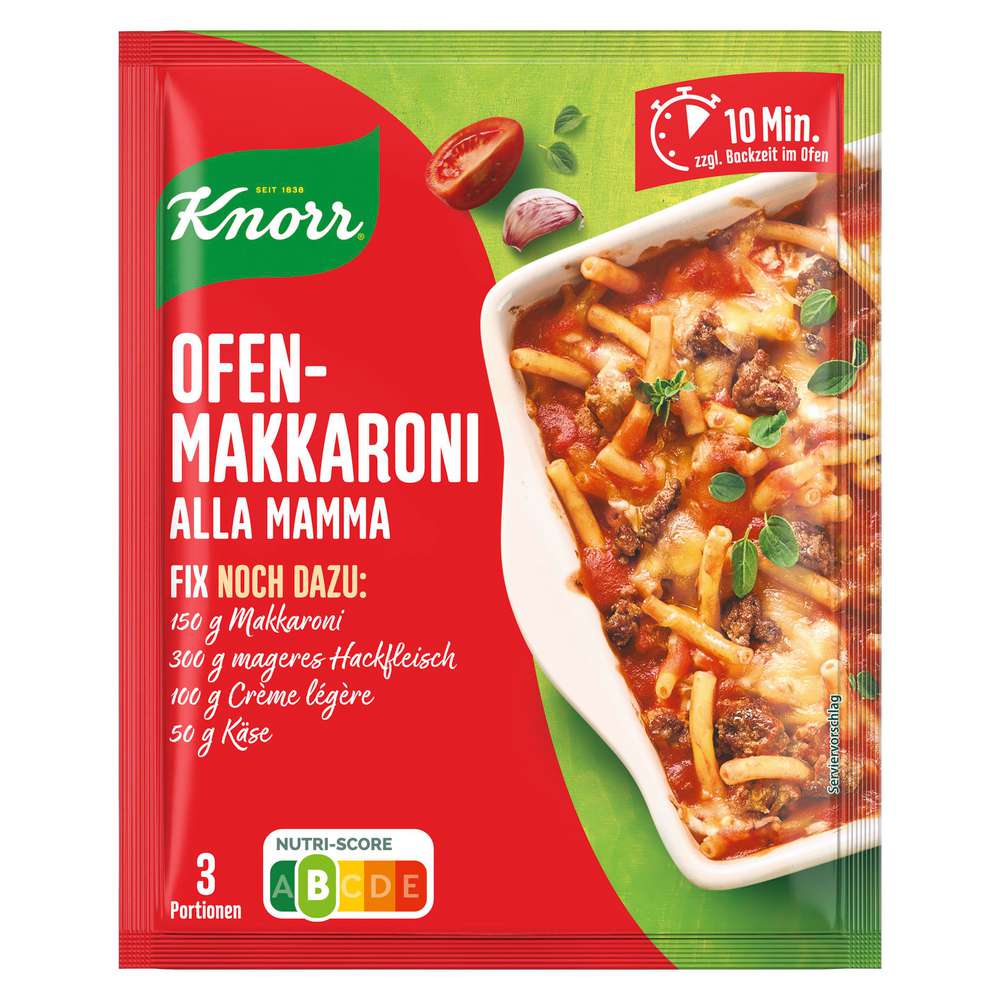 Produktabbildung Knorr Fix-Würzmischung, Ofen-Makkaroni alla mamma