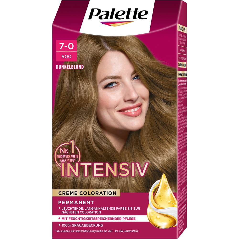 Produktabbildung Poly Palette Haarfarbe Creme Coloration, 500 Dunkelblond