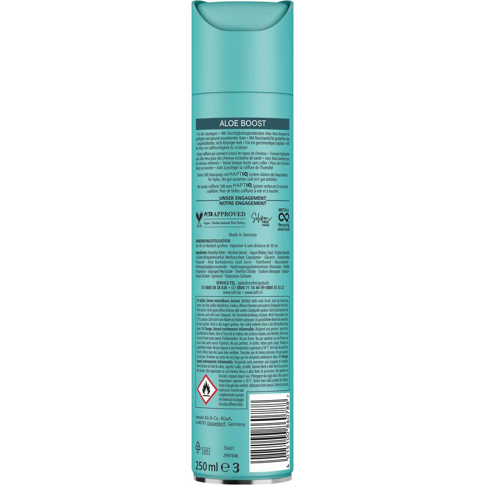 Produktabbildung Drei Wetter Taft Haarspray, Aloe Boost Halt 4