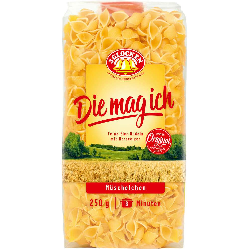 Produktabbildung 3 Glocken Nudeln Die mag ich, Muscheln