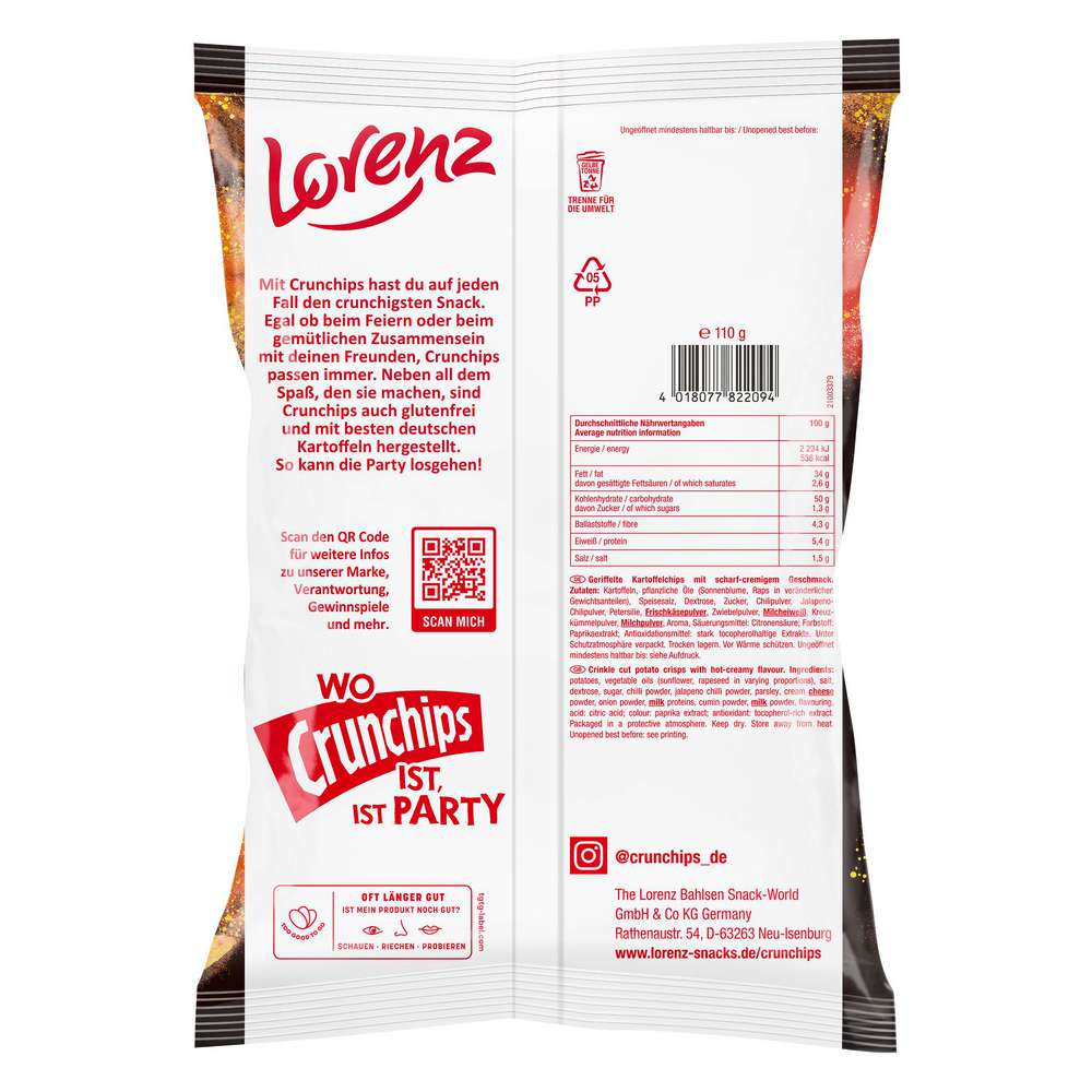 Produktabbildung Lorenz Chips WOW, Jalapeno/Cream Cheese