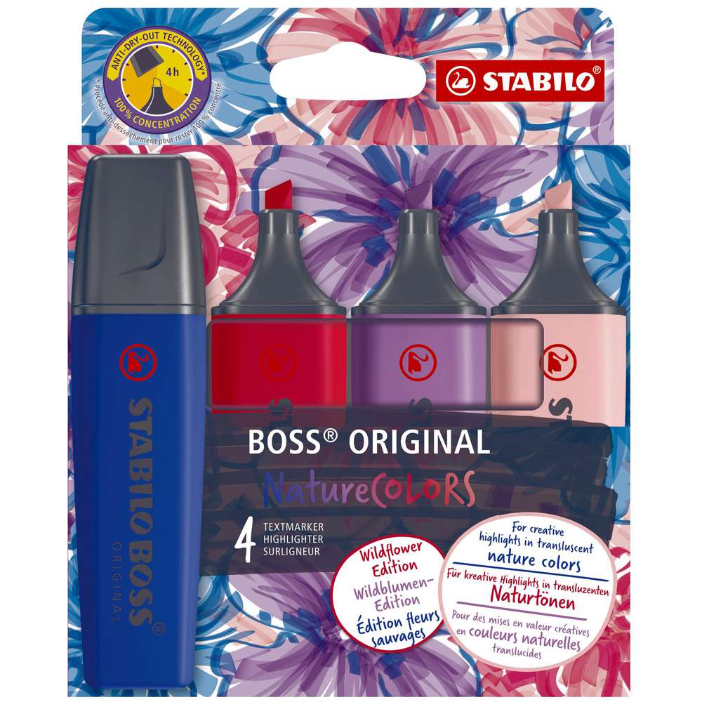 Produktabbildung STABILO Textmarker Boss Nature Colors, Wildflower