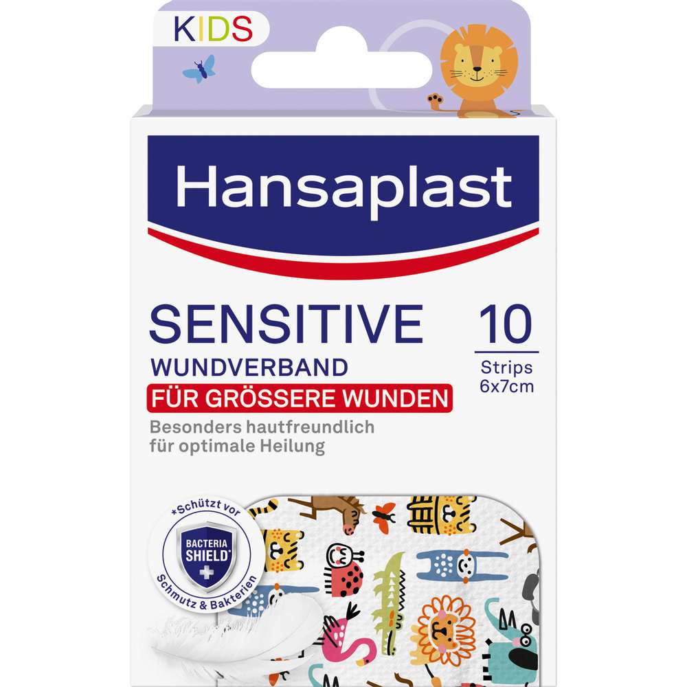 Produktabbildung Hansaplast Pflaster, Sensitive Kids, 6 x 7 cm