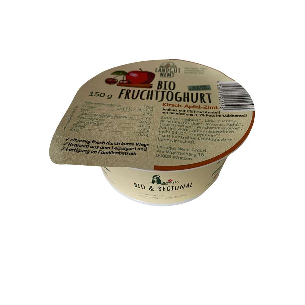 Produktabbildung Landgut Nemt Bio-Joghurt Kirsch-Apfel-Zimt