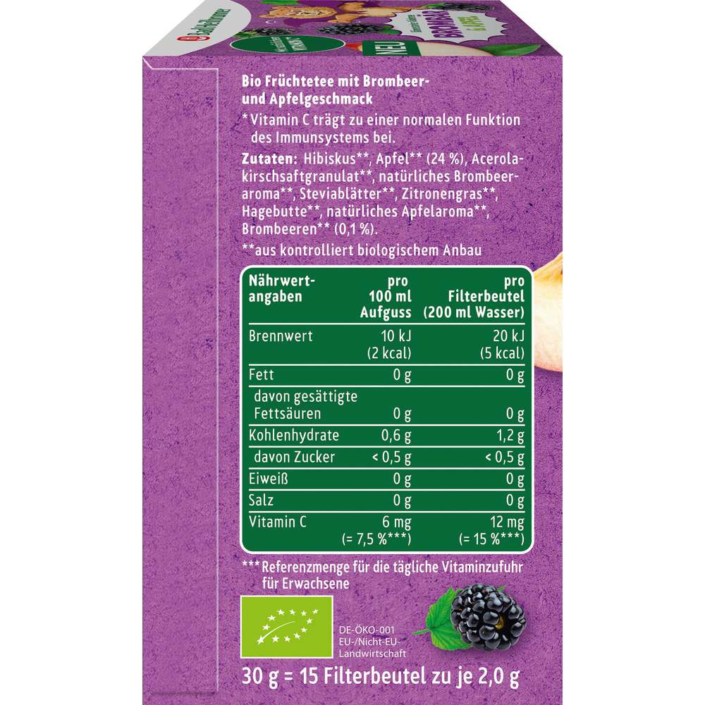Produktabbildung Bad Heilbrunner Bio Früchtetee Brombeer & Apfel