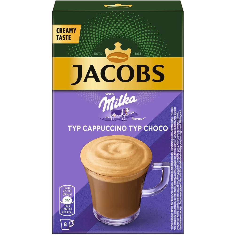 Produktabbildung Jacobs Cappuccino Milka Sticks