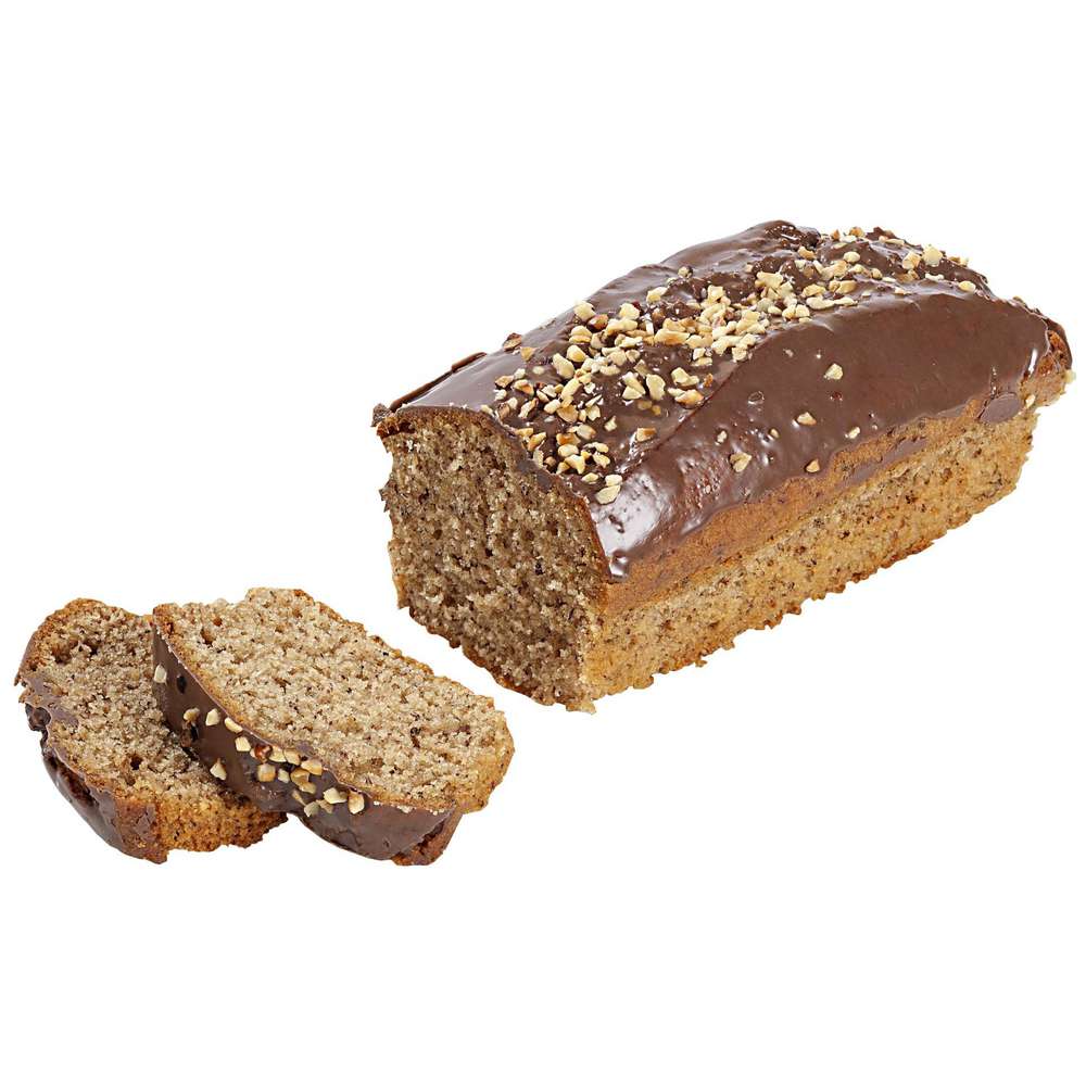 Produktabbildung GLOBUS Meisterbäckerei Nuss-Sandkuchen mit kakaohaltiger Fettglasur 390g