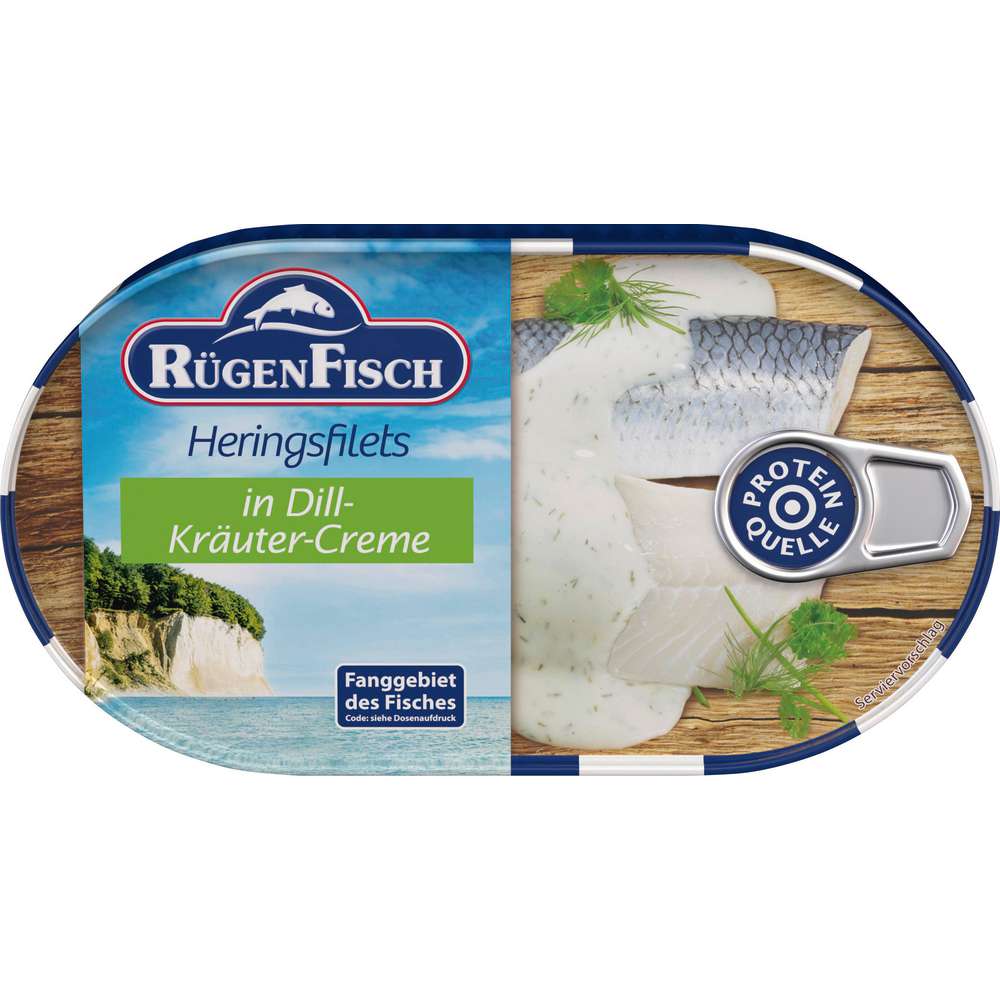 Produktabbildung Rügenfisch Heringsfilets in Dill-Kräuter-Creme