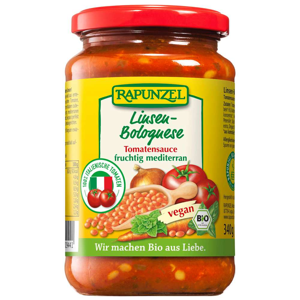 Produktabbildung Rapunzel Linsen-Bolognese Tomatensauce