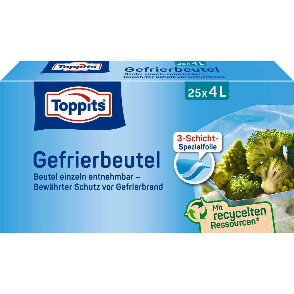 Produktabbildung Toppits Gefrier-Beutel, 25 x 4l