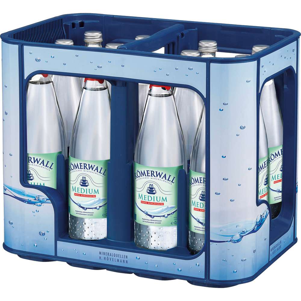 Produktabbildung Römerwall Mineralwasser, medium (12x 0,750 Liter)