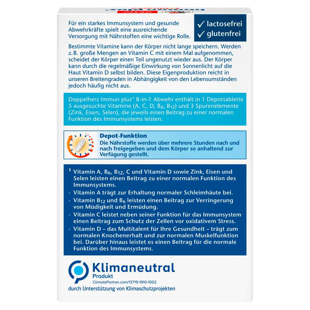 Produktabbildung Doppelherz Immun Plus Enchinacea, 8in1-Abwehr