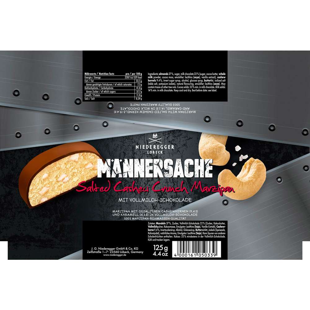 Produktabbildung Niederegger Männersache Marzipan Salted Cashew