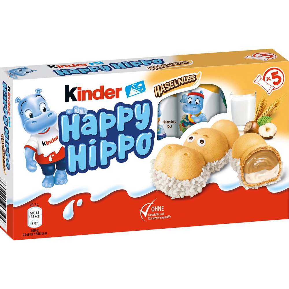 Produktabbildung Ferrero Kinder Happy Hippo, Haselnuss
