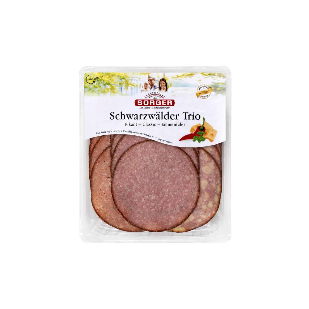 Produktabbildung Sorger Schwarzwälder Trio, Pkant-Classic-Emmentaler