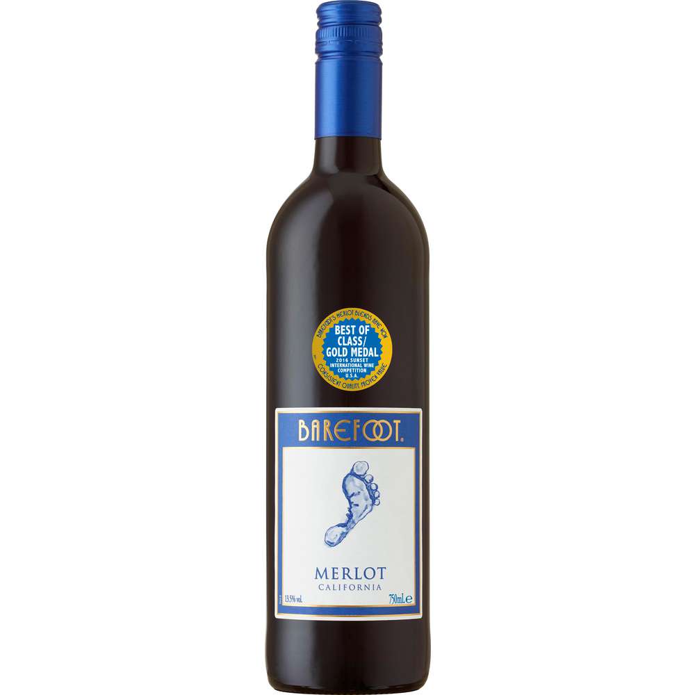 Produktabbildung Barefoot Merlot, trocken, Rotwein