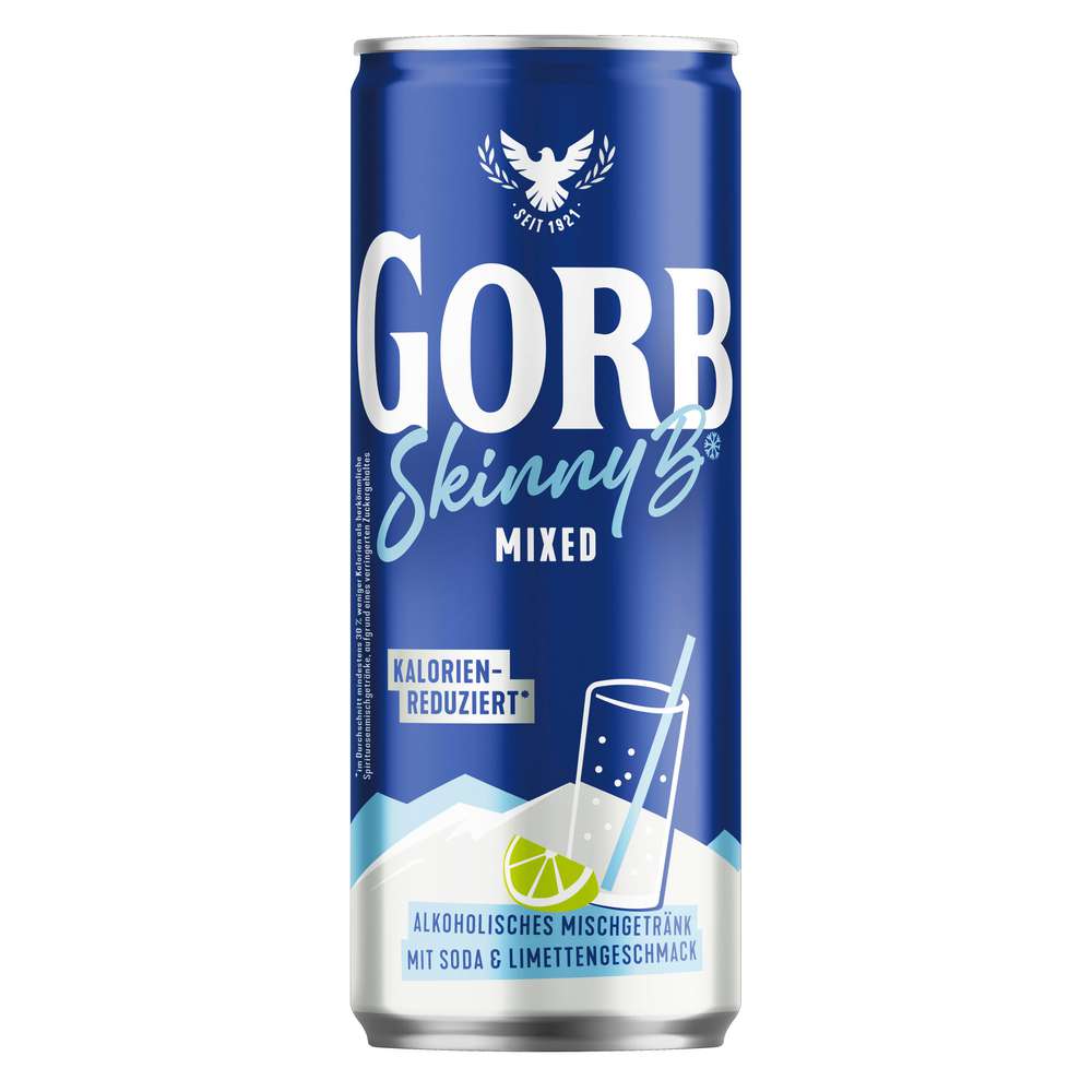 Produktabbildung Gorbatschow Wodka Skinny B Mixed Soda & Limettengeschmack, kalorienreduziert