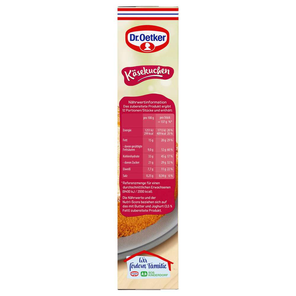 Produktabbildung Dr. Oetker Backmischung Käsekuchen