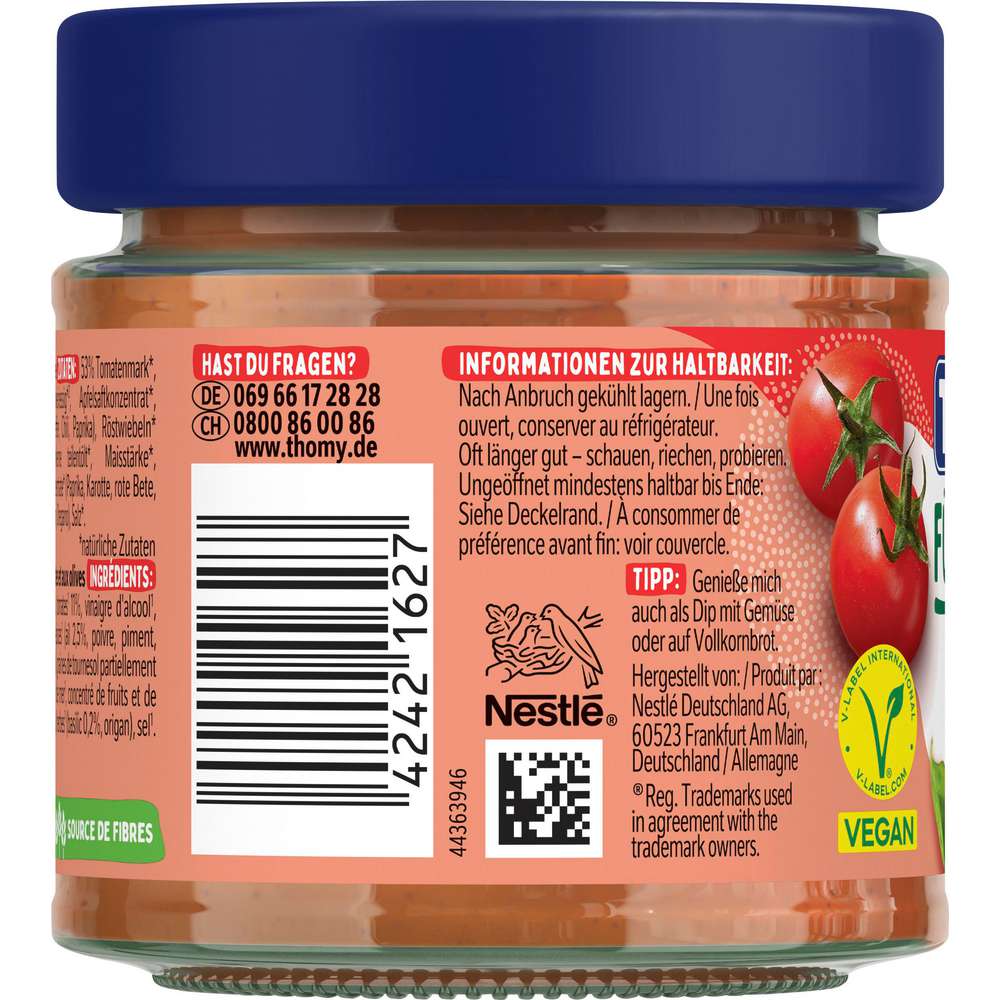 Produktabbildung Thomy Brotaufstrich, Tomate/Olive/Knoblauch