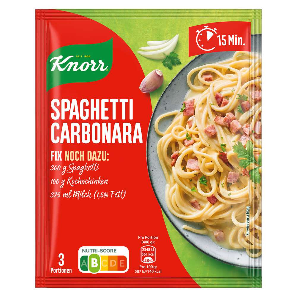 Produktabbildung Knorr Fix-Gewürzmischung, Spaghetti Carbonara